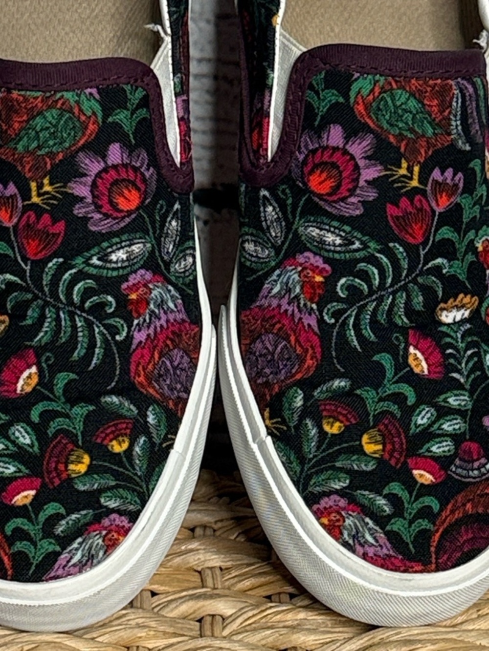inkkas Rooster slip one Black Floral Slip-On sneakers - Picture 3 of 12